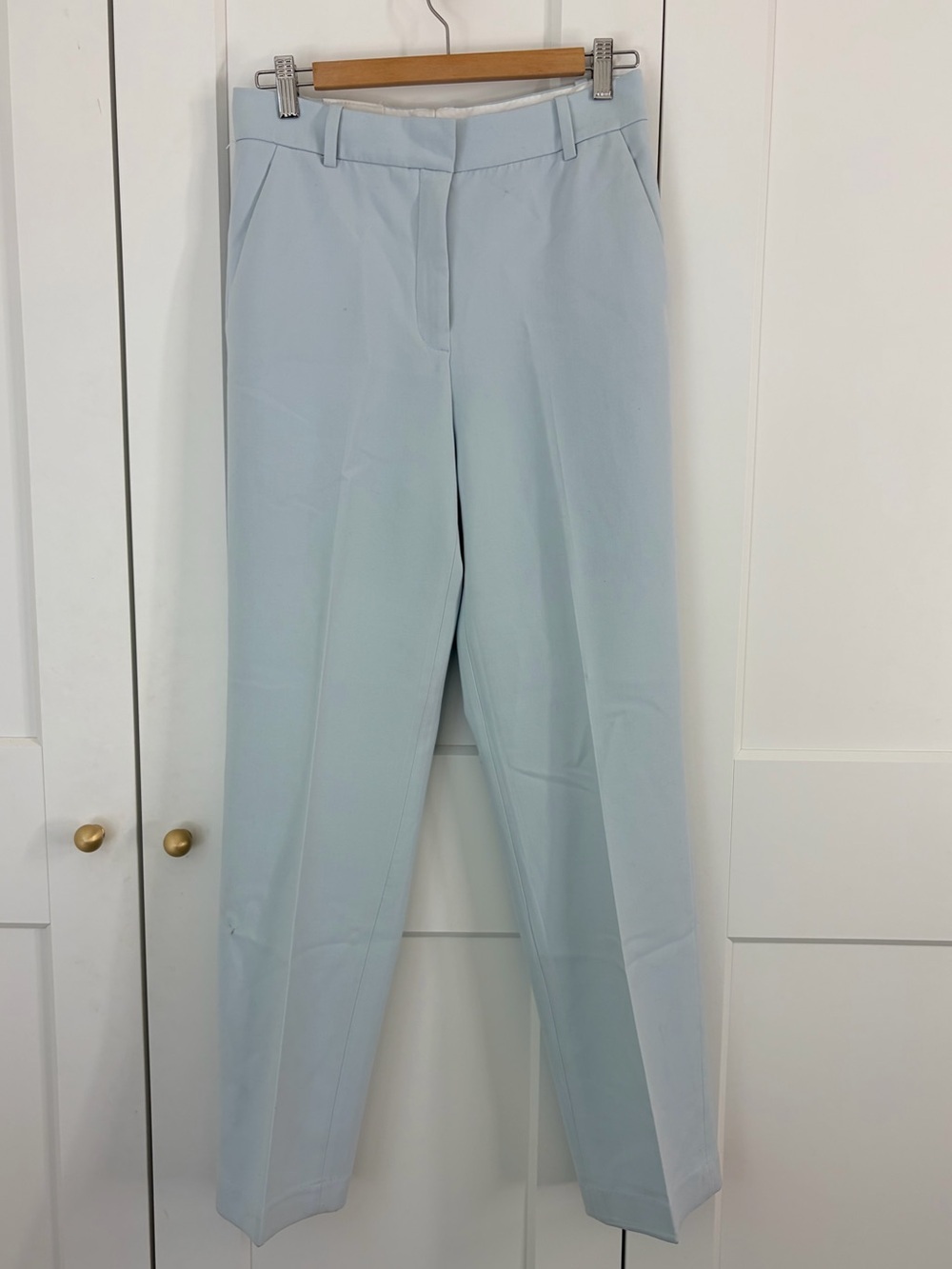 Aritzia Babaton New Command Pale Blue Mid Rise Slim Leg | 6